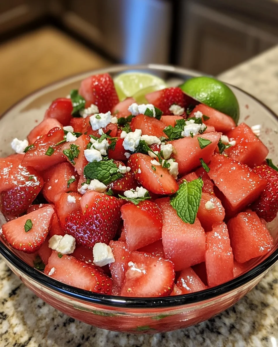 Watermelon Strawberry Salad