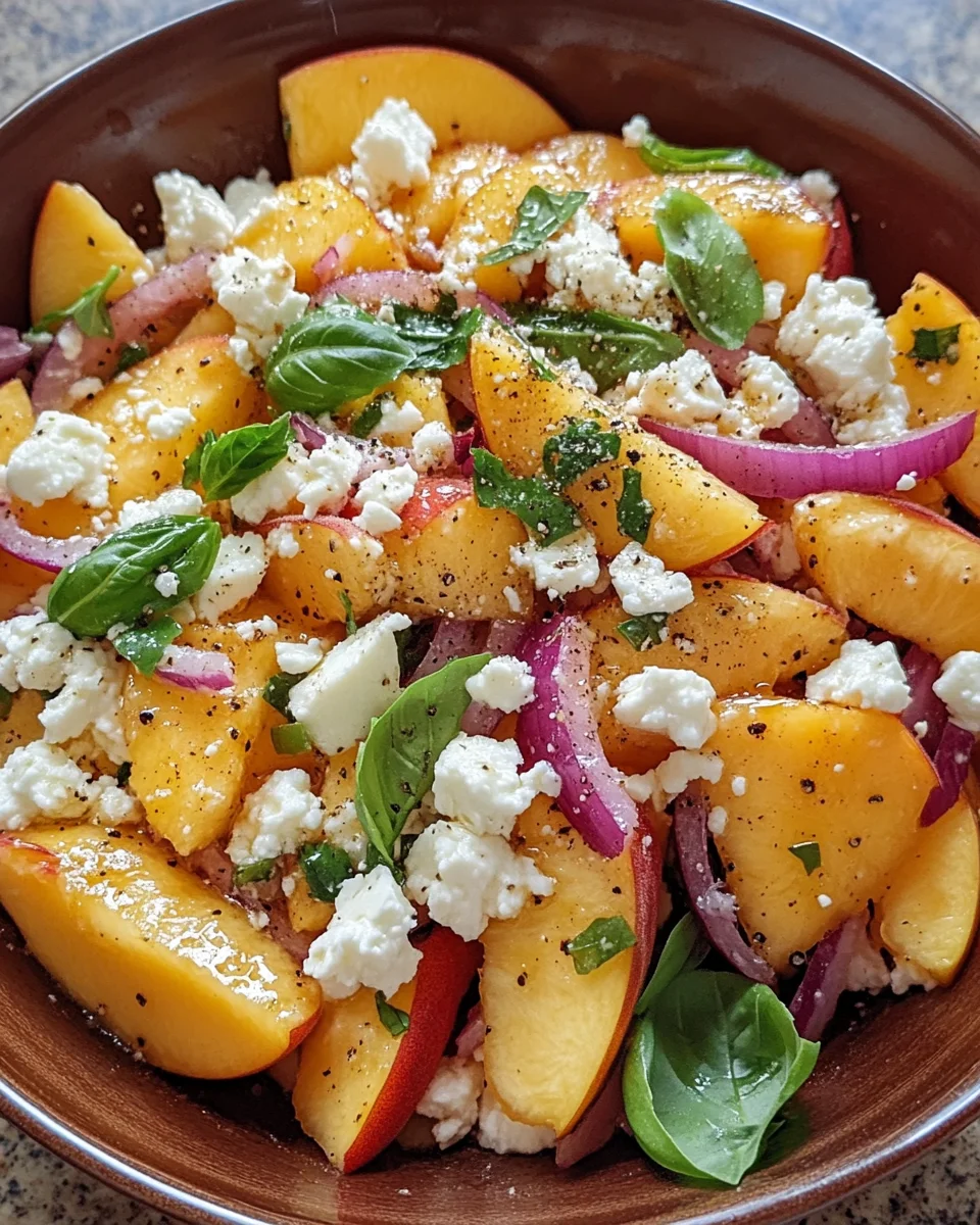 Peach Feta Salad
