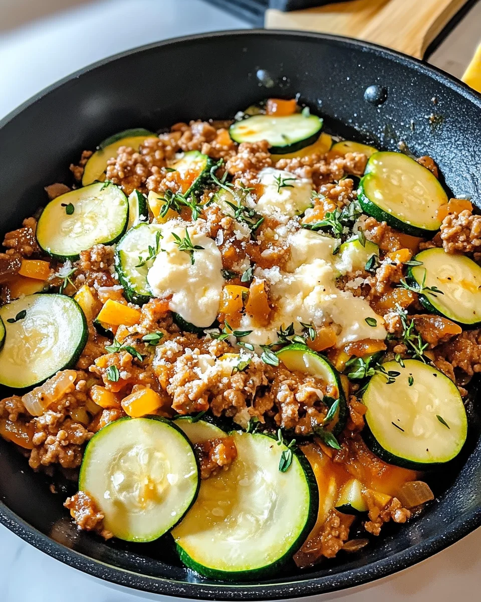 Ground Turkey and Zucchini Skillet