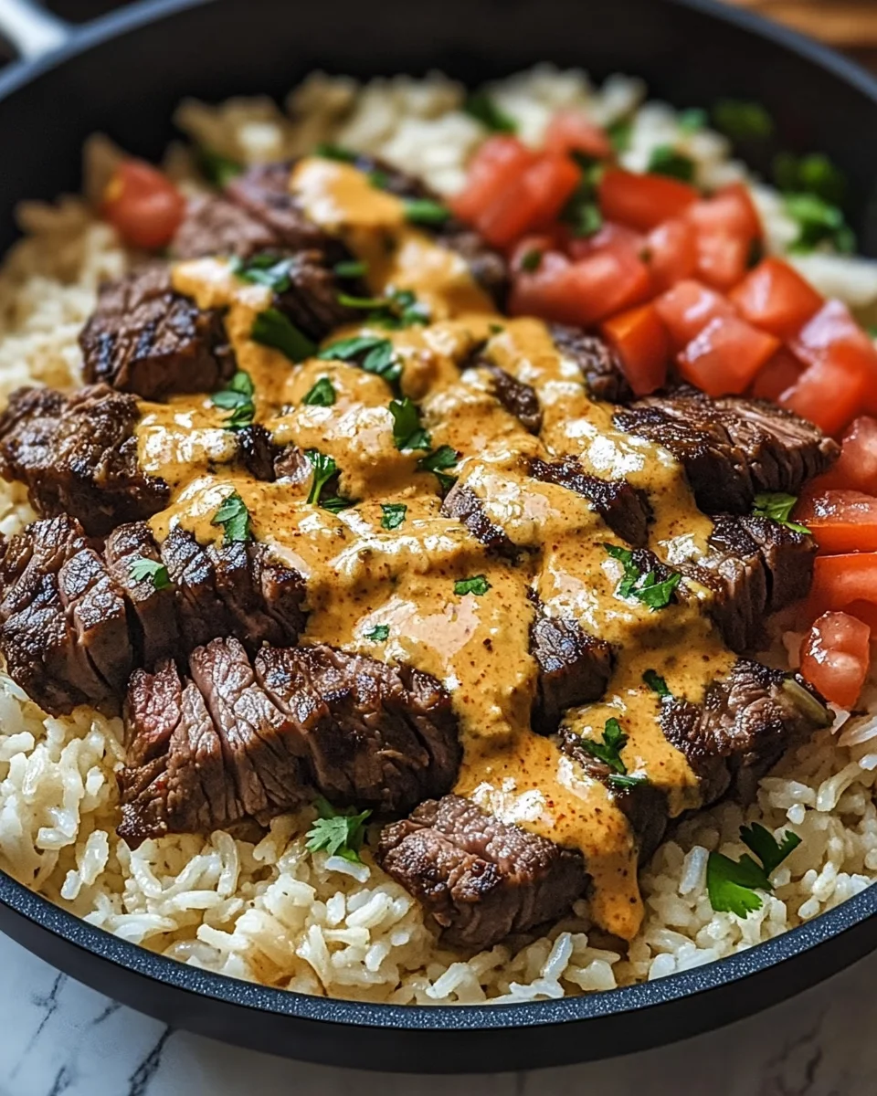Steak and Queso Rice