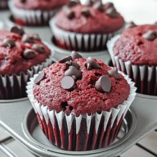 Red Velvet Chocolate Chip Muffins