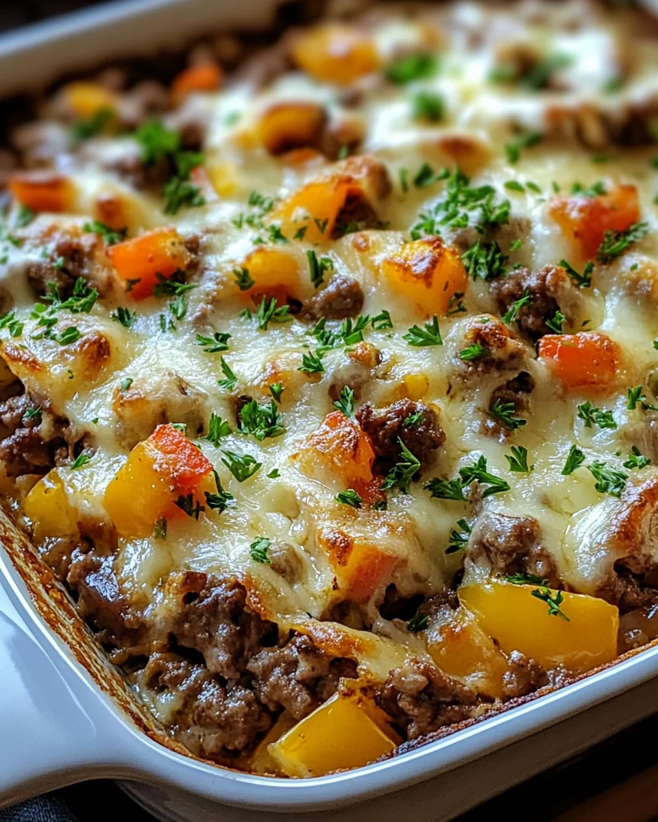Sizzling Keto Philly Cheesesteak Casserole