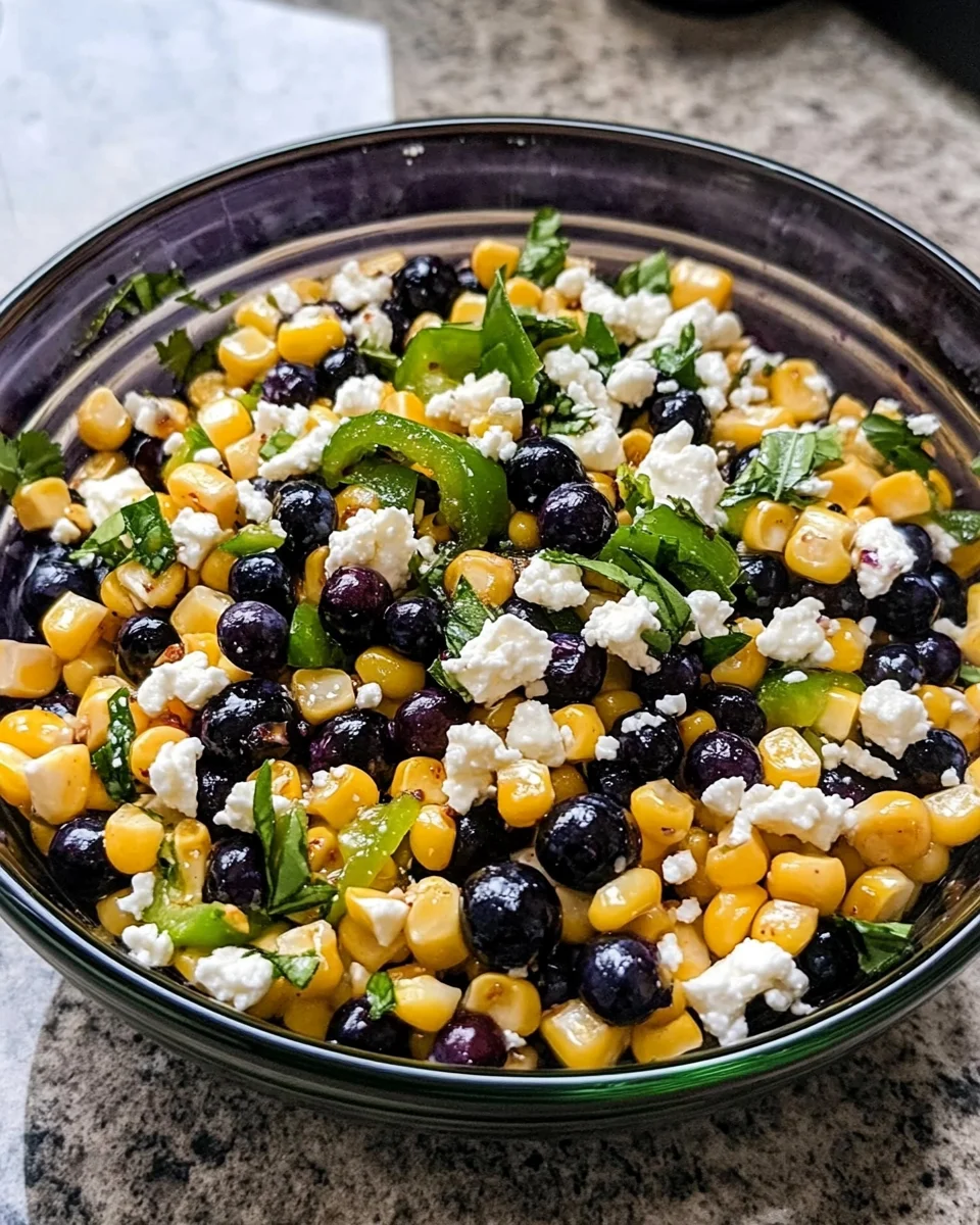 Blueberry Corn Feta Salad