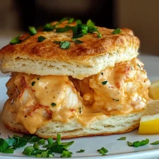 Cheddar Cheese Biscuit Lobster Sandwich