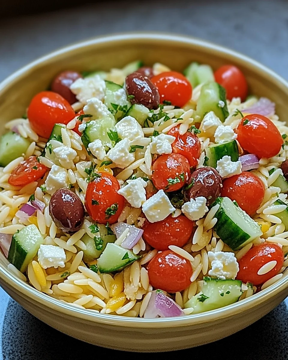 Zesty Greek Orzo Salad