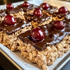 Chocolate Covered Cherry Rice Krispies Treats