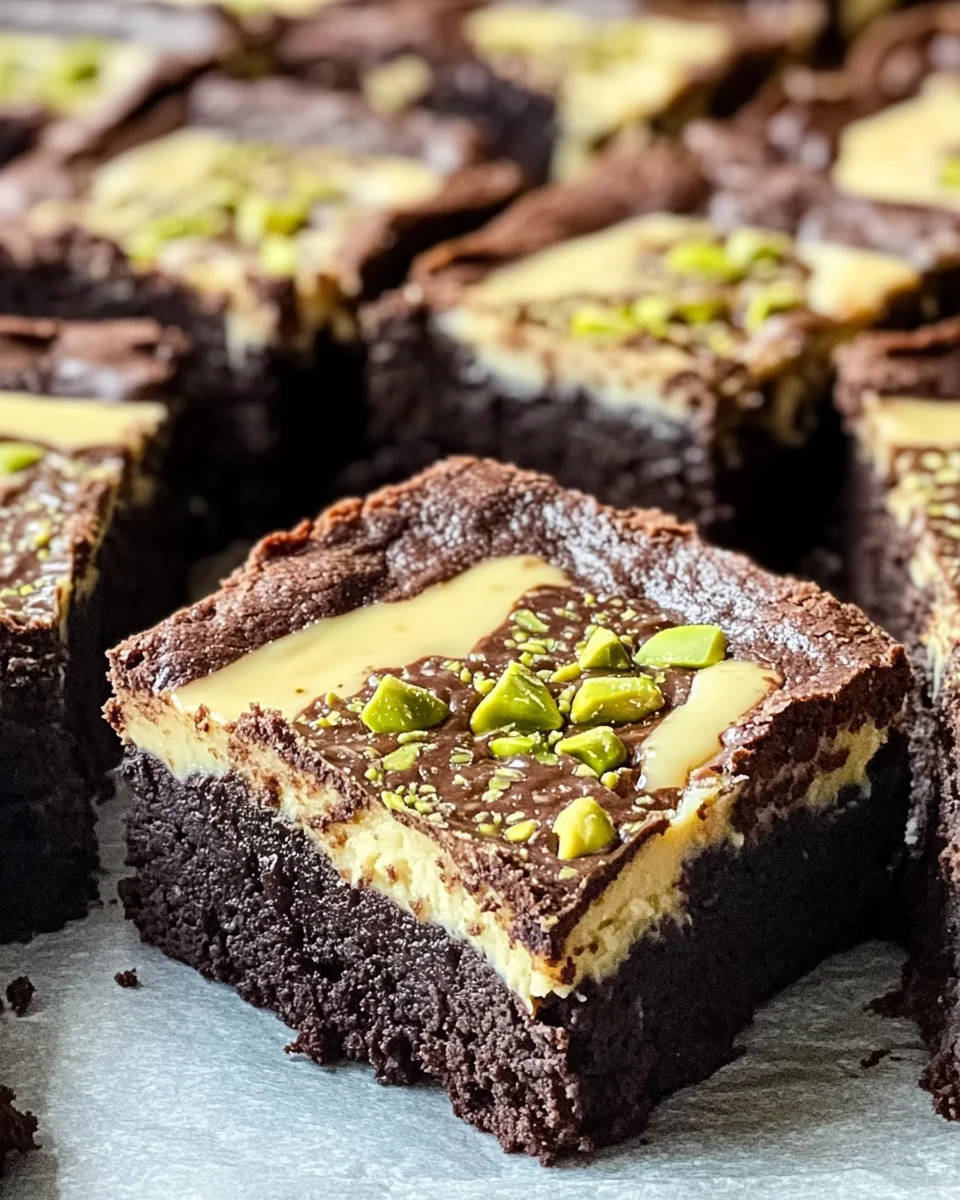 Pistachio Cheesecake Brownies