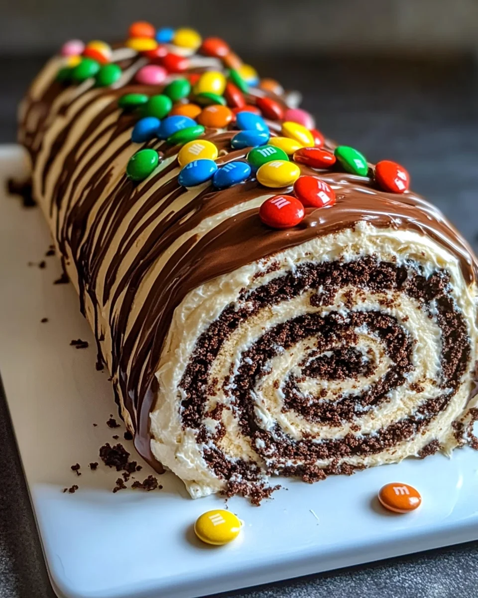 M&M’s Ferrero Oreo Roll Cake