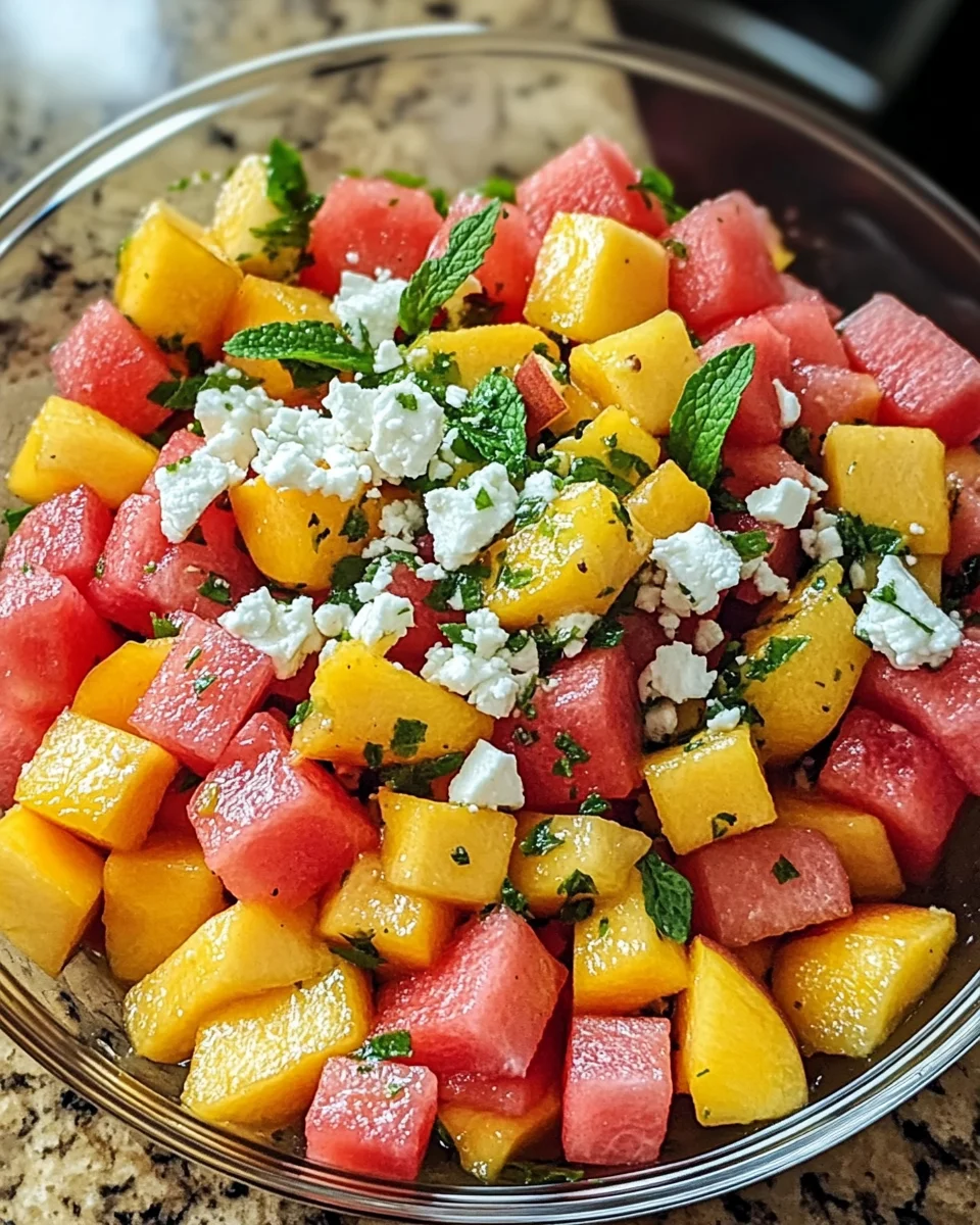 Peach Watermelon Salad