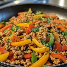 Ground Turkey and Peppers