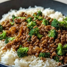 Honey Garlic Ground Beef And Broccoli