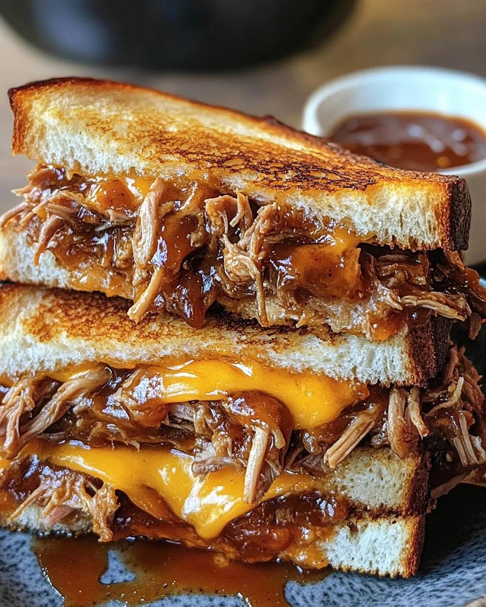 Pulled Pork Grilled Cheese Sandwich