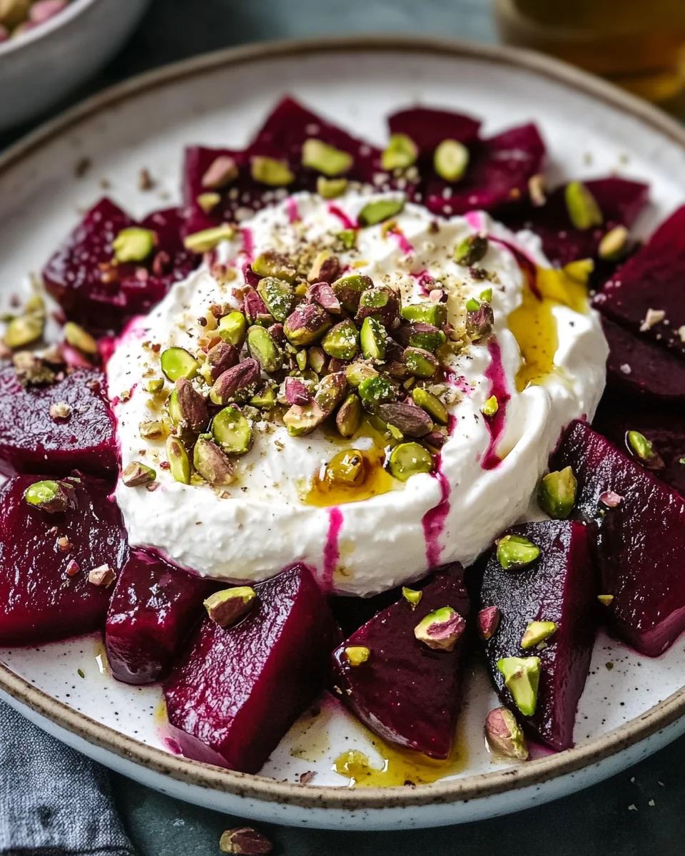 Whipped Feta with Roasted Beets & Pistachios