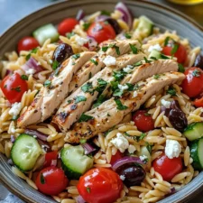 Greek Chicken Orzo Salad