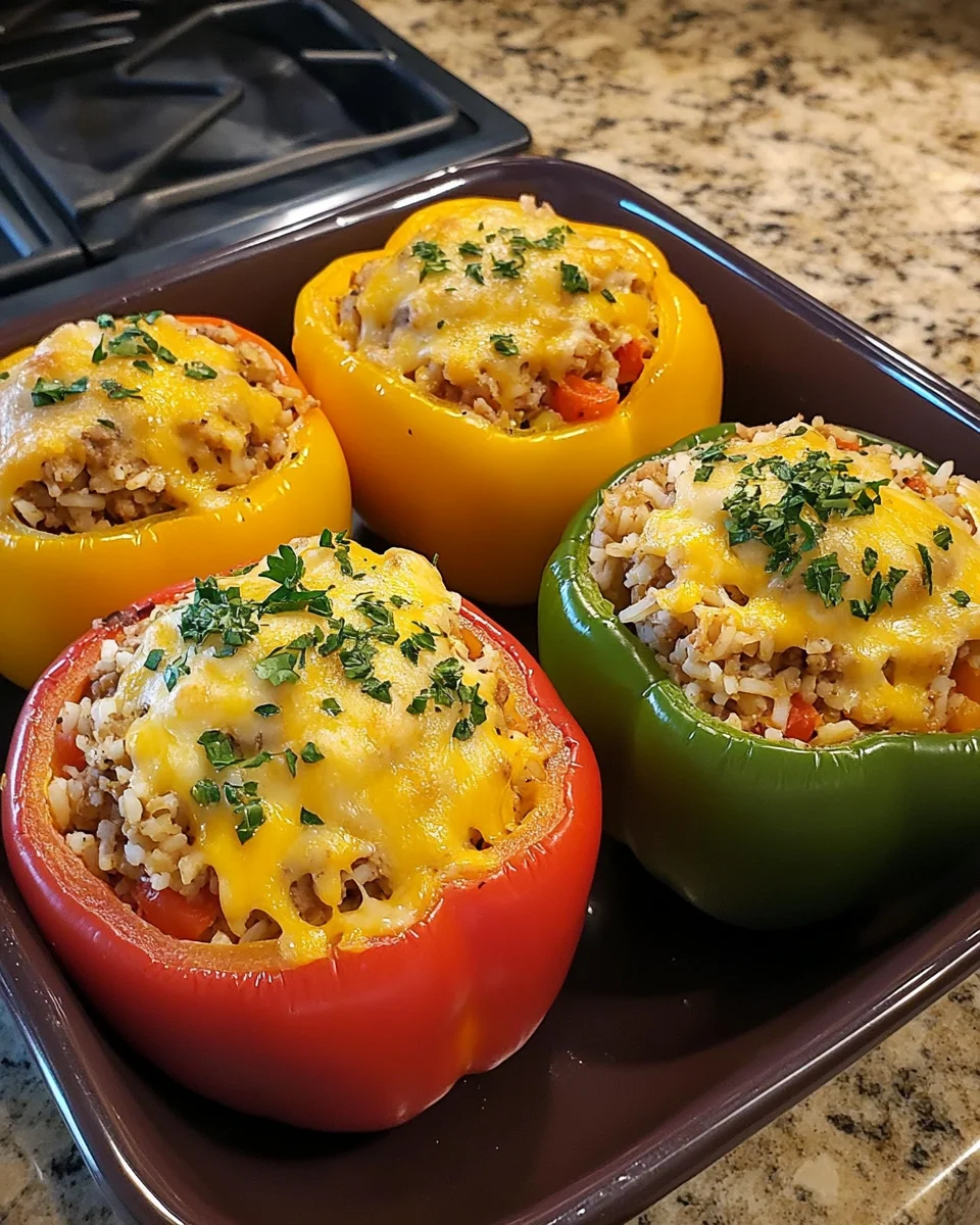 Stuffed Bell Peppers with Turkey
