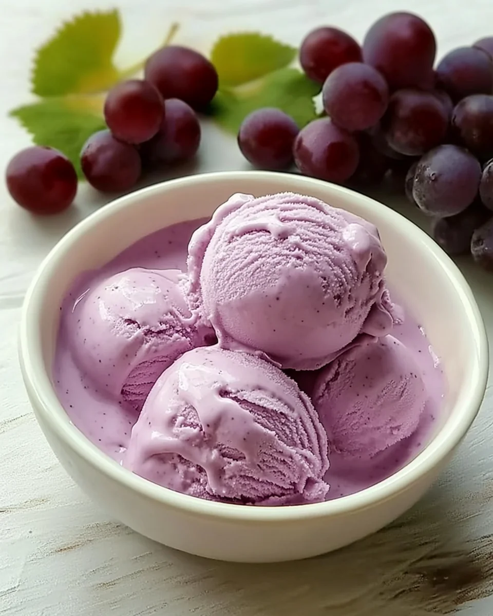 Grape Juice Ice Cream