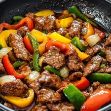 Pepper Steak with Bell Peppers and Onions