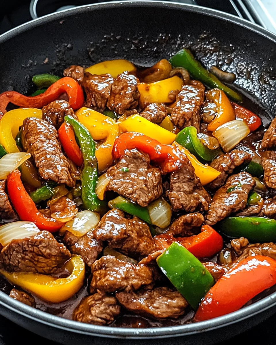Pepper Steak with Bell Peppers and Onions