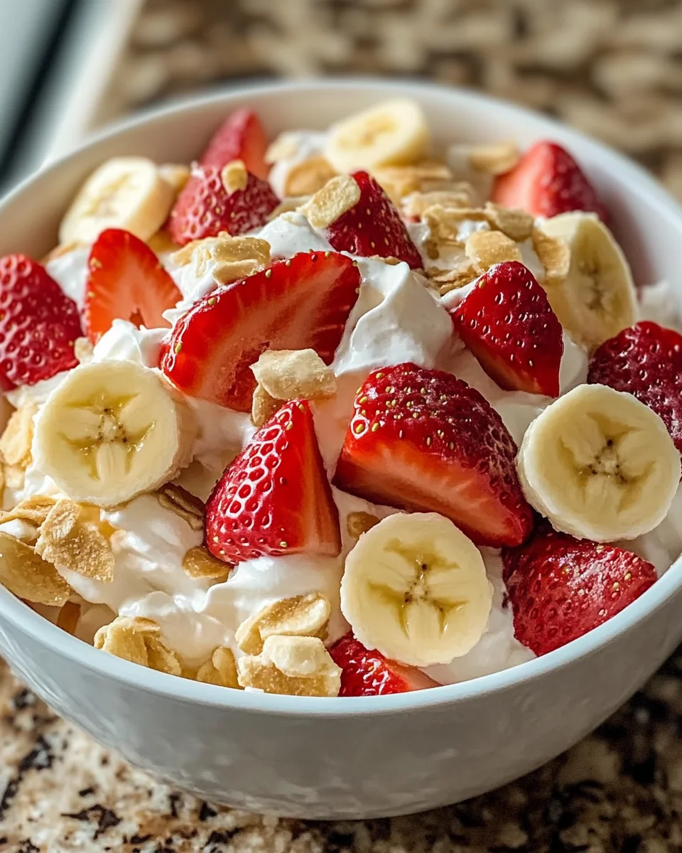 Strawberry Banana Cheesecake Salad
