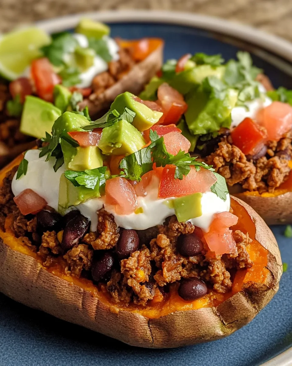 Taco Stuffed Sweet Potatoes
