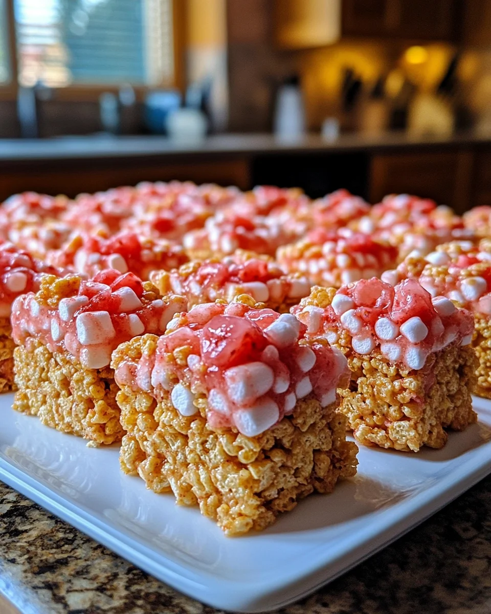 Strawberry Crunch Rice Krispie Treats