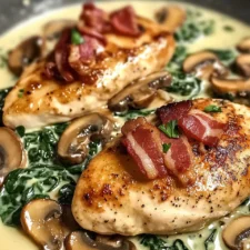 Smothered Chicken with Creamed Spinach