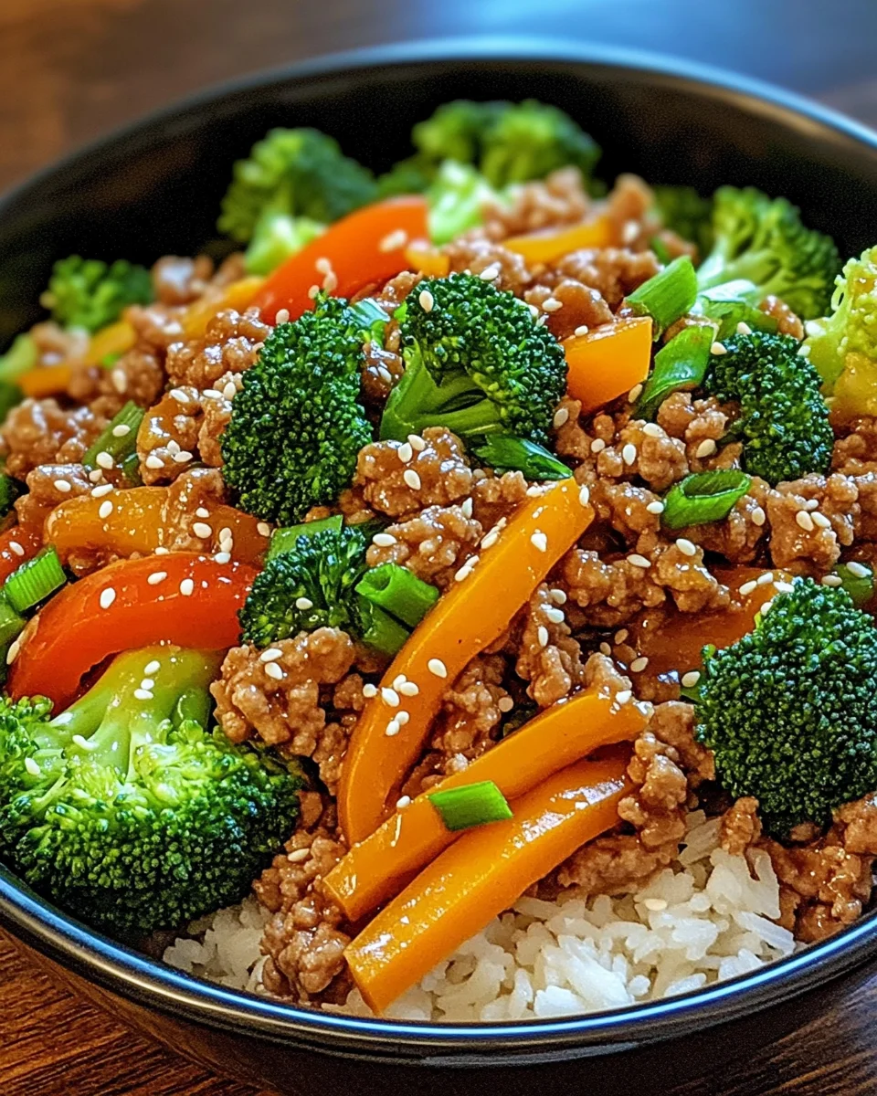 Ground Turkey Teriyaki Stir Fry