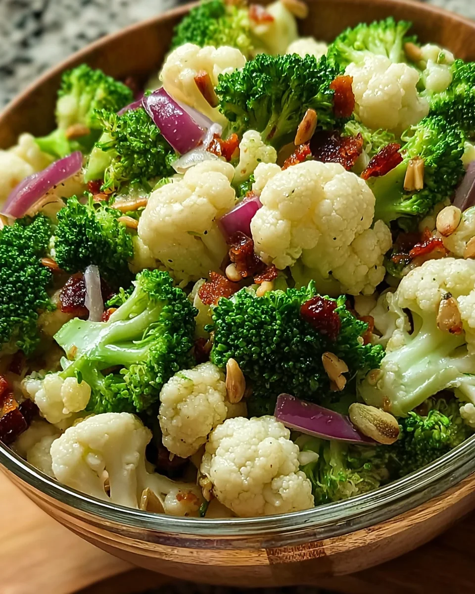 Cauliflower Broccoli Salad