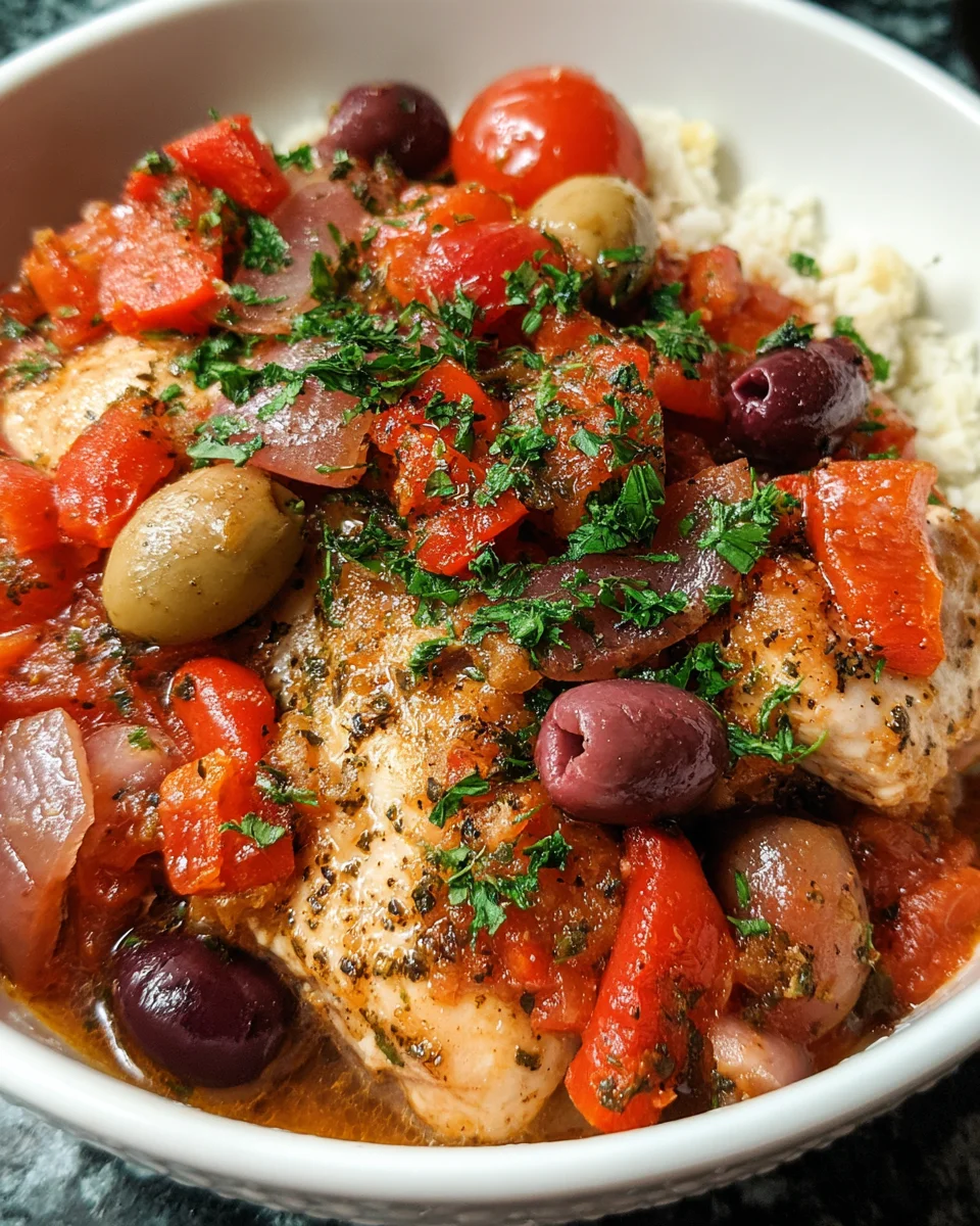 Crockpot Mediterranean Chicken