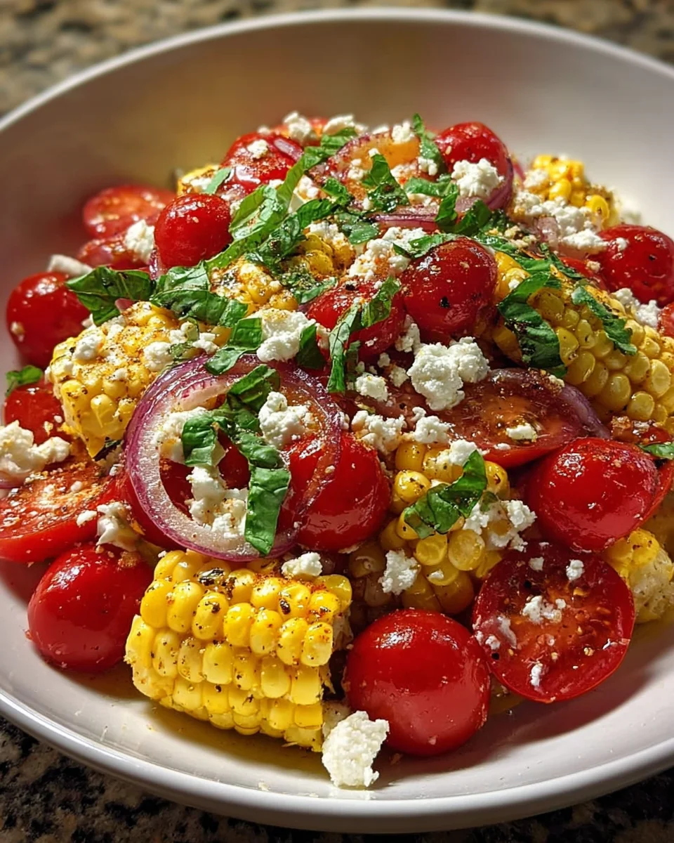 Corn Tomato Feta Salad