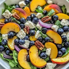 Blueberry Peach Feta Salad