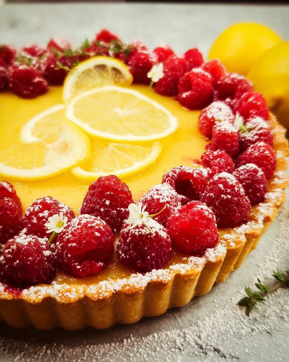 Lemon and Raspberry Tart