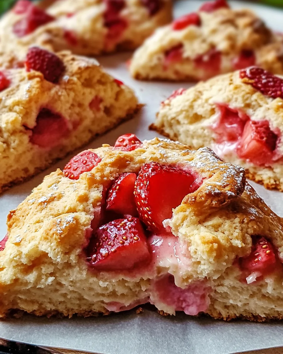 Strawberry Rhubarb Scones