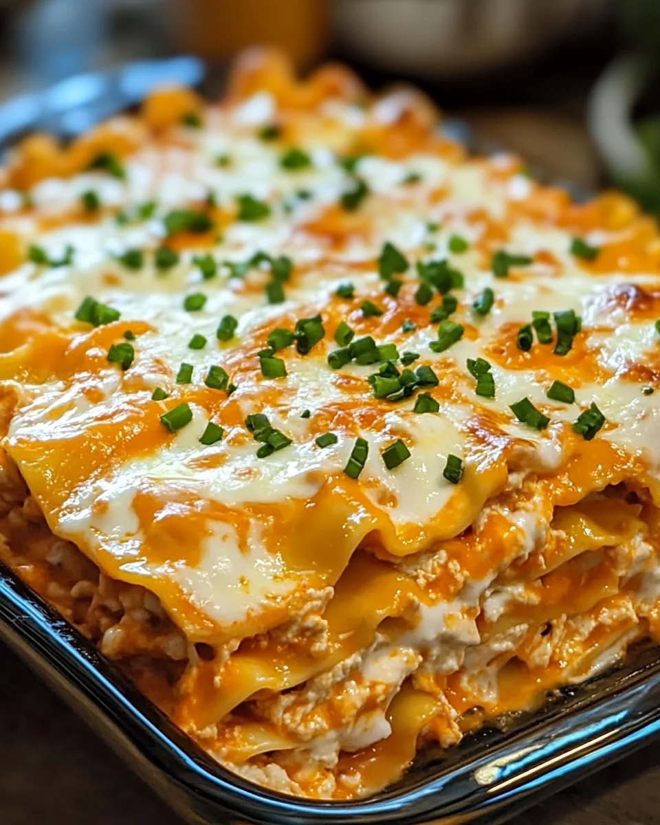 Buffalo Chicken Lasagna with a Ranch Twist