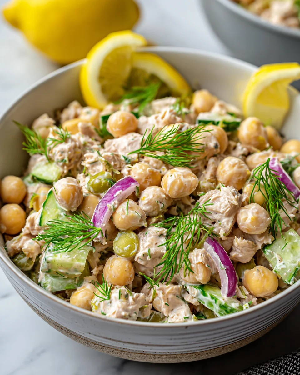 Healthy Tuna Garbanzo Bean Salad