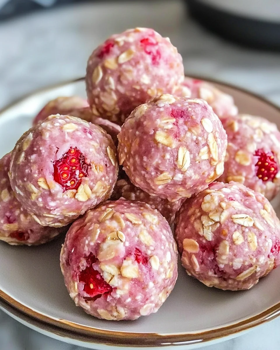 Strawberry Cheesecake Protein Balls