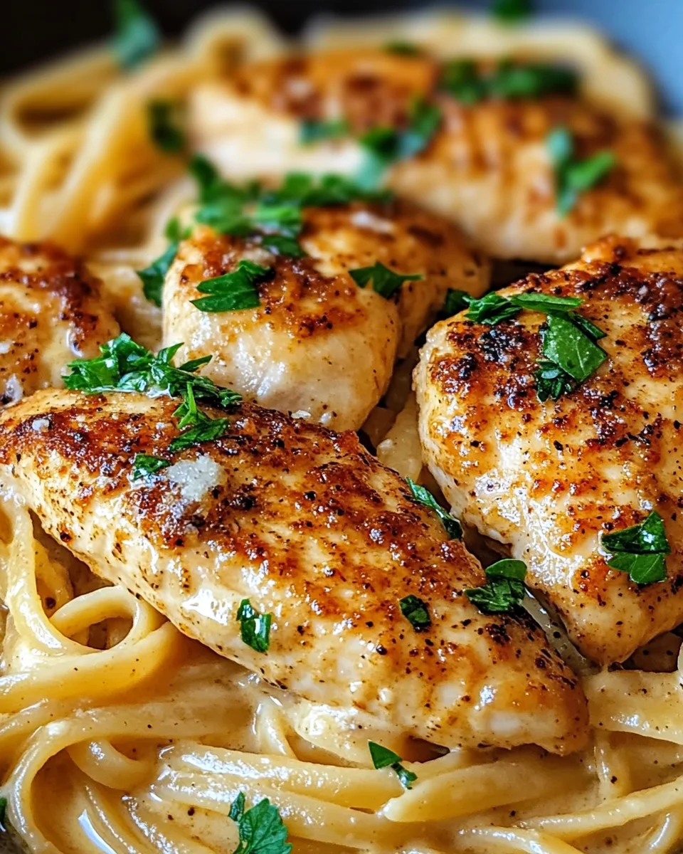 Cajun Chicken with Creamy Parmesan Linguine Pasta