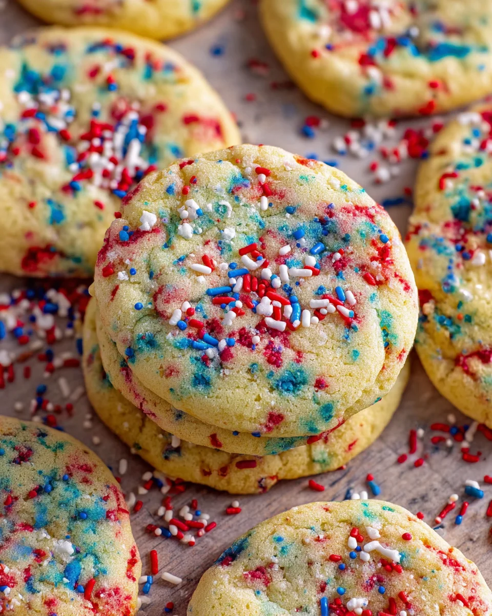 4th of July Sprinkle Cookies