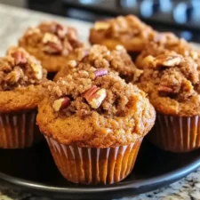 Sweet Potato Muffins with Cinnamon Pecan Streusel