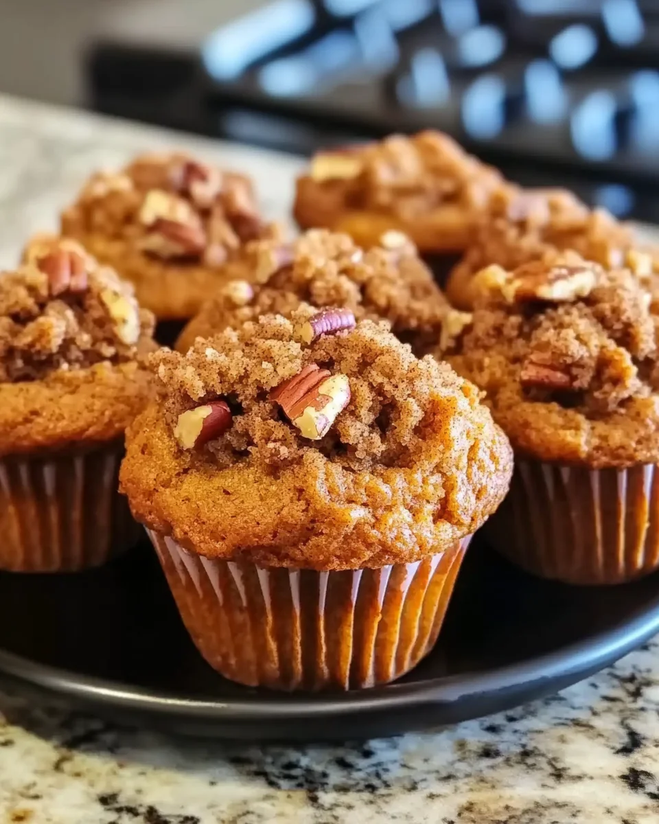 Sweet Potato Muffins with Cinnamon Pecan Streusel