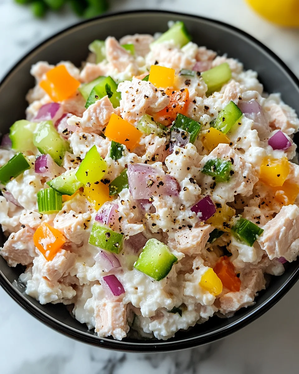Tuna Salad Cottage Cheese Bowl