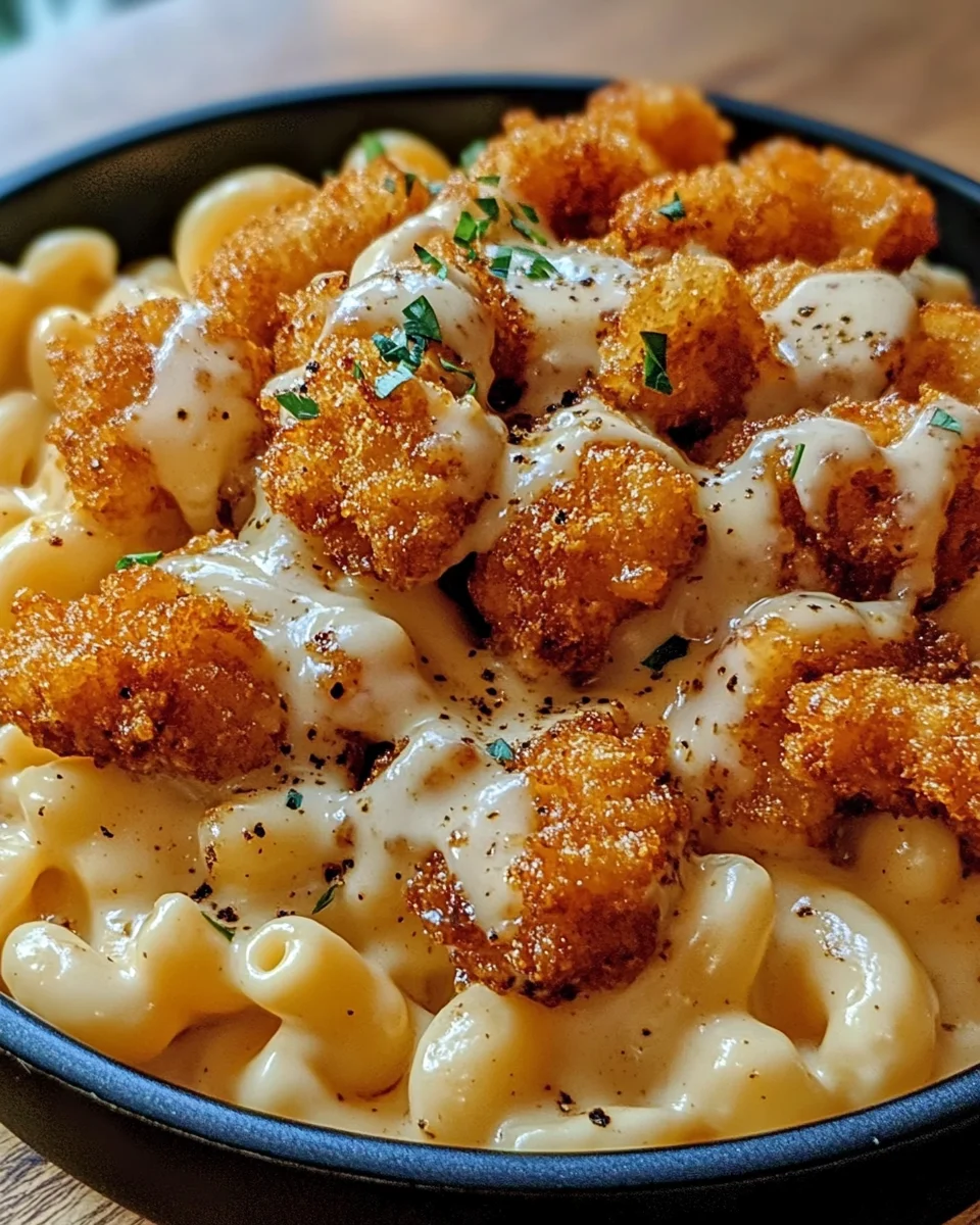 Creamy Honey Pepper Chicken Mac and Cheese