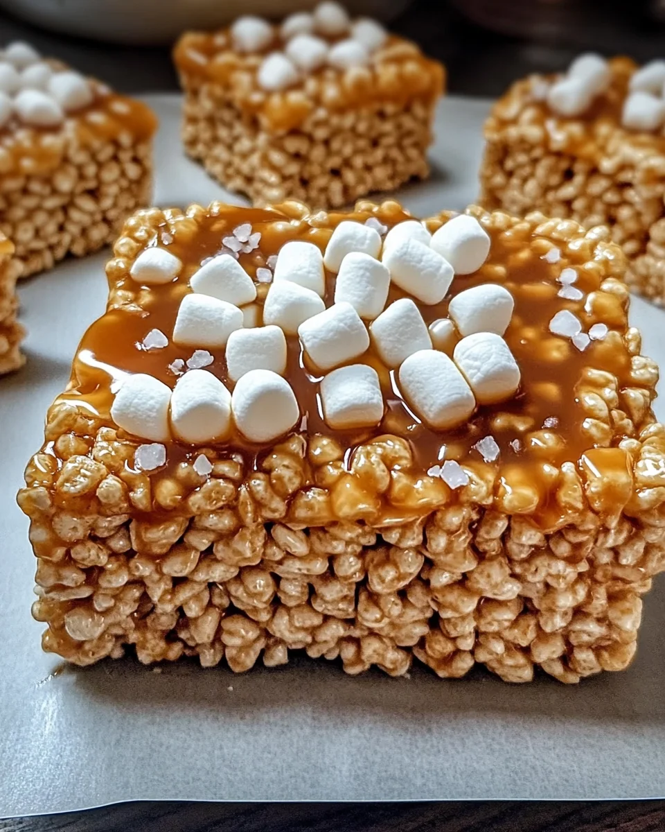 Salted Caramel Rice Krispie Treats