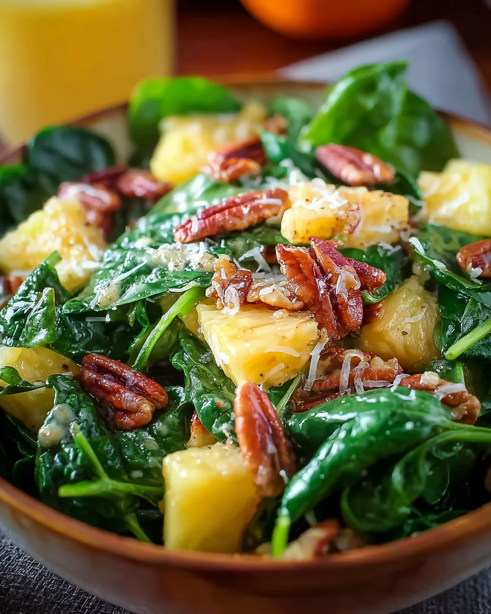 Pineapple Spinach Salad