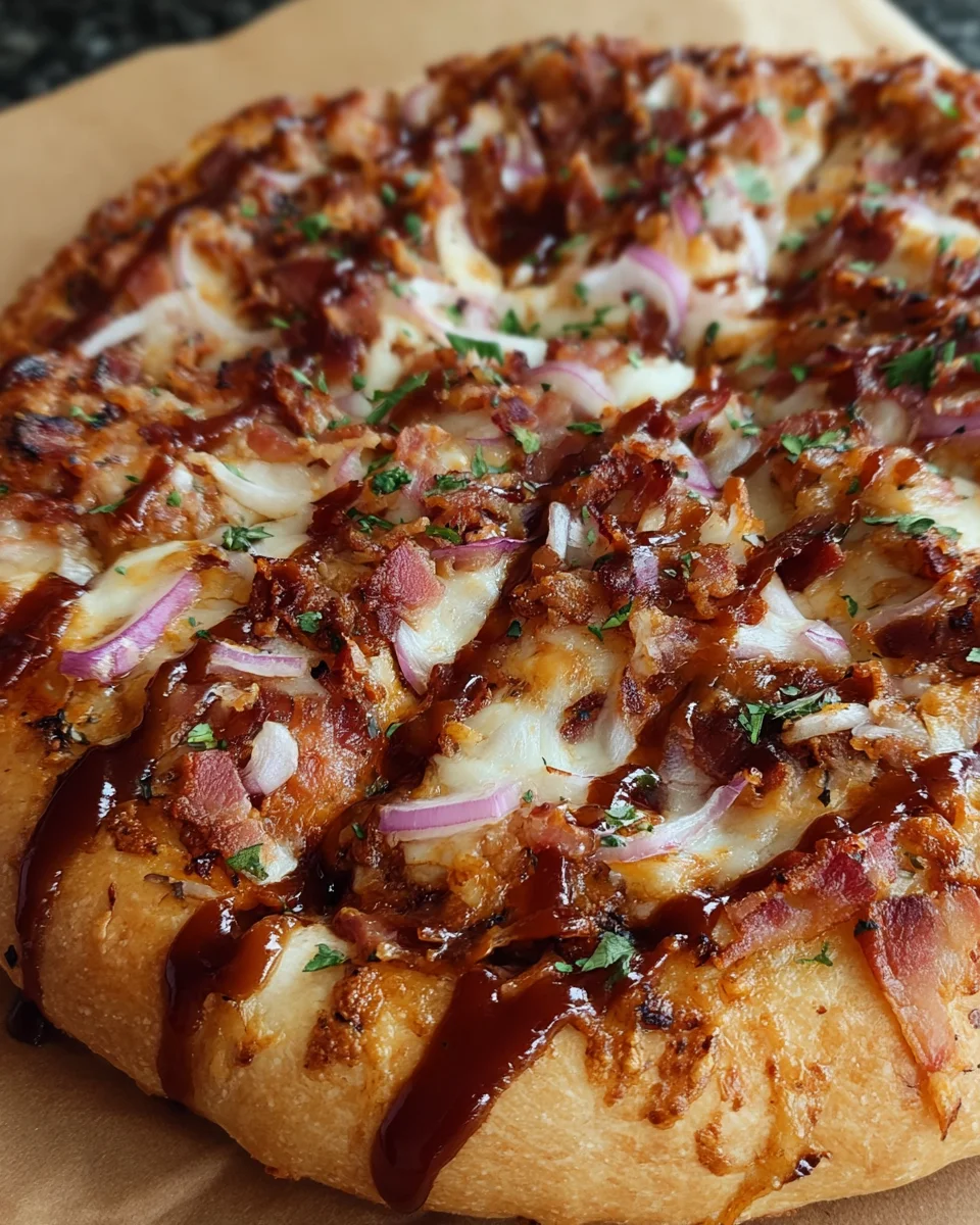 Barbecue Bacon Pizza Smoky