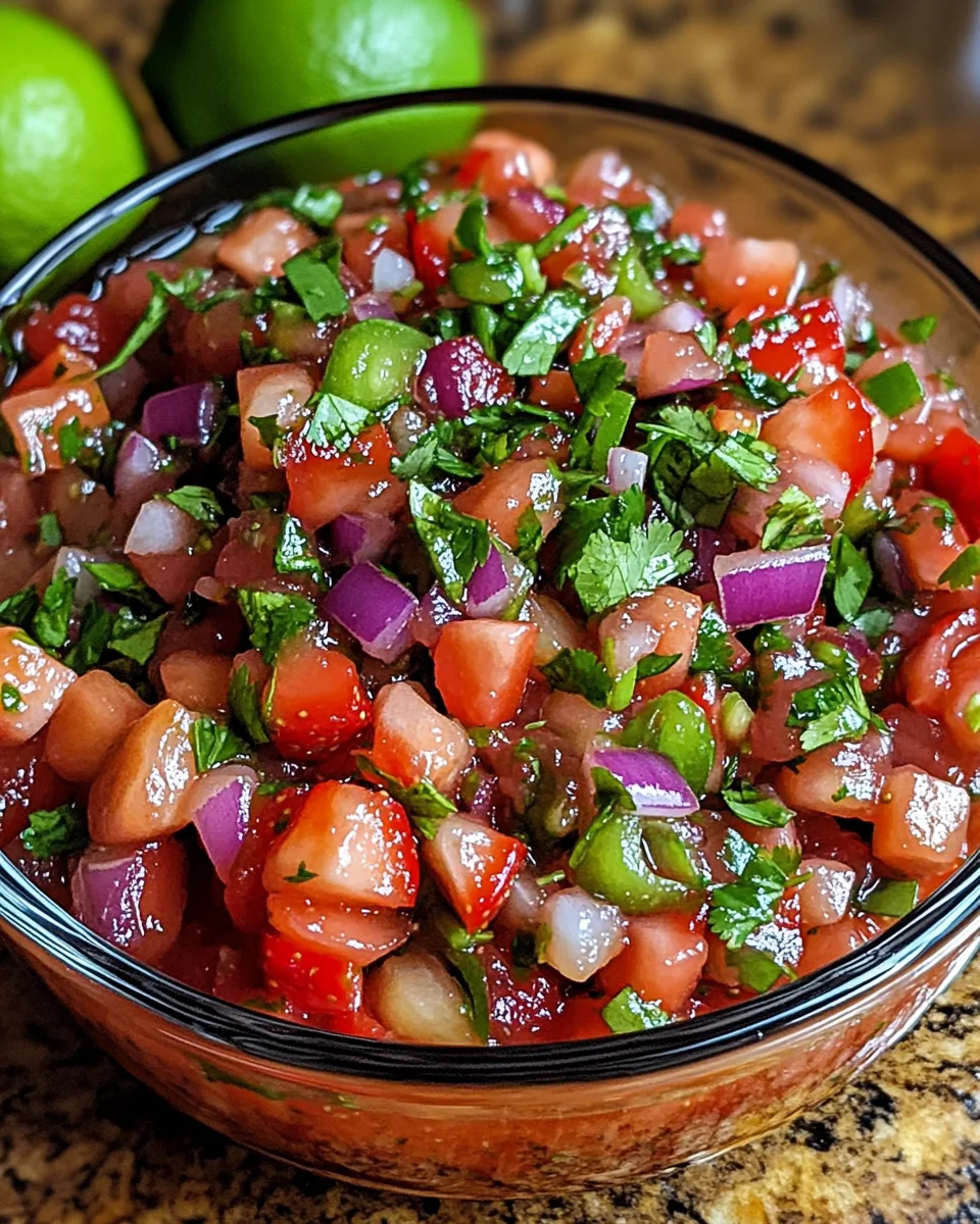 Spicy Sweet Strawberry Jalapeño Salsa