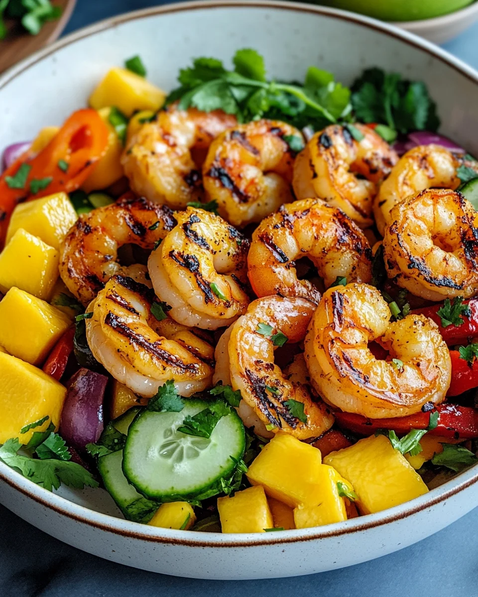 Thai Mango Salad with Grilled Shrimp