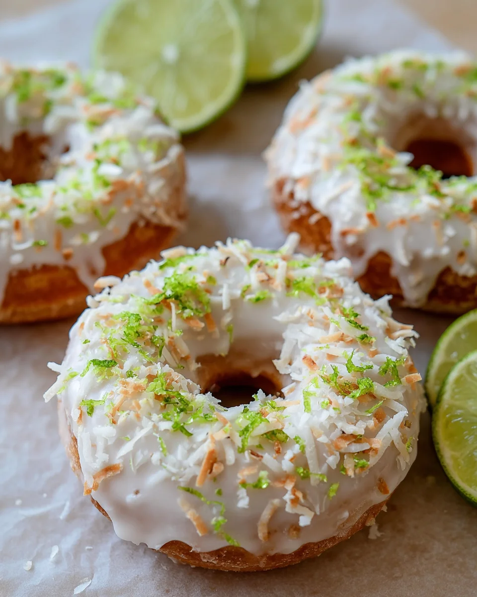 Key Lime Coconut Donuts
