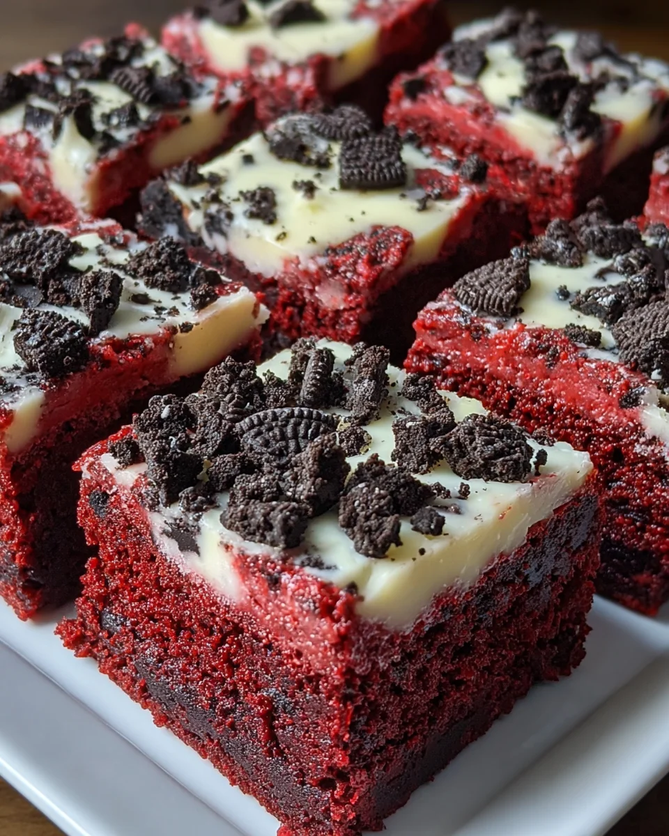 Cookies & Cream Red Velvet Brownies