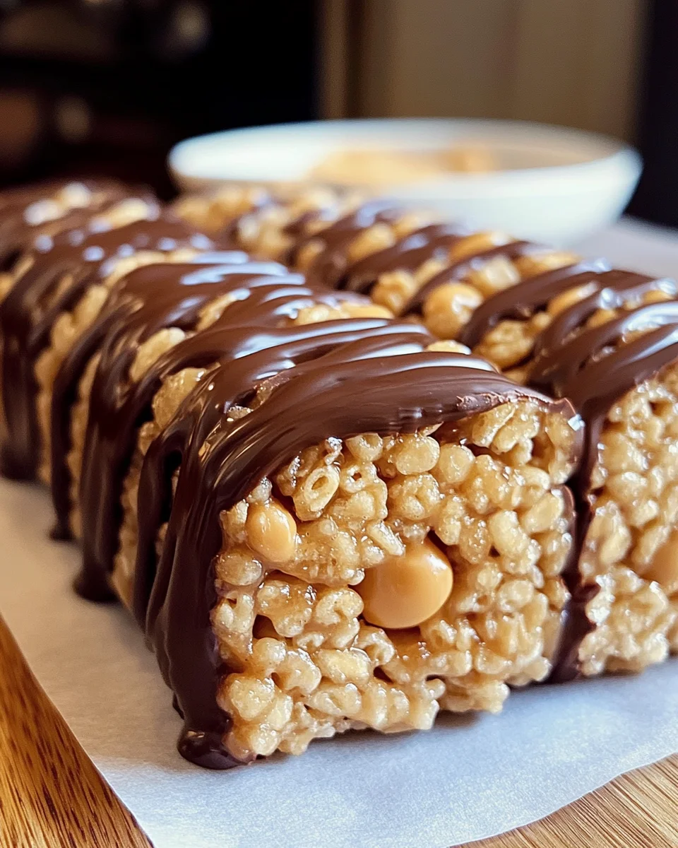 Chocolate Peanut Butter Rice Krispies Roll